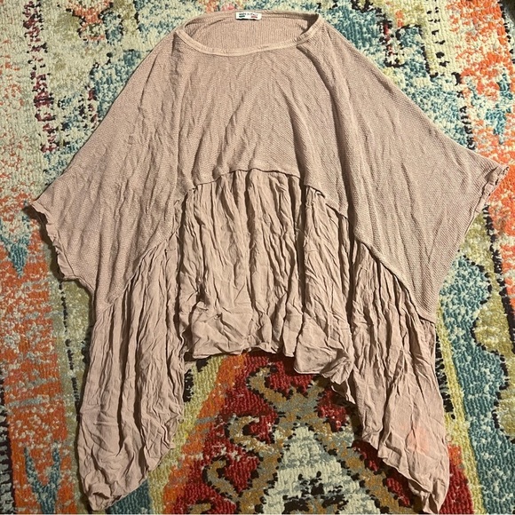 Made In Italy Taupe Oversized Lagenlook Babydoll Top Size undefined - Picture 1 of 4